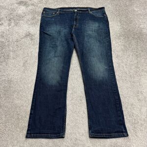 Levi's 511 Straight Leg Slim Fit Denim Jeans Mens 42x32 Blue Dark Wash Casual